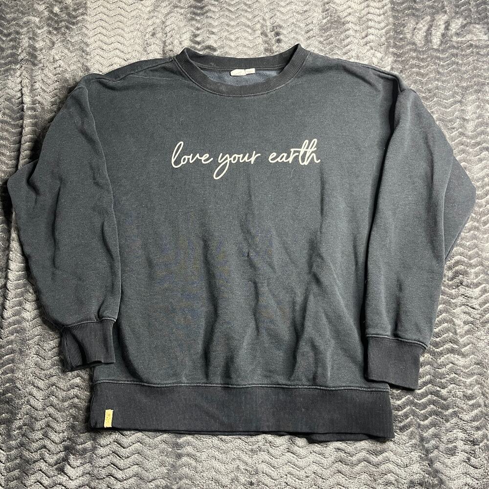 Tentree black sweater love your earth size S